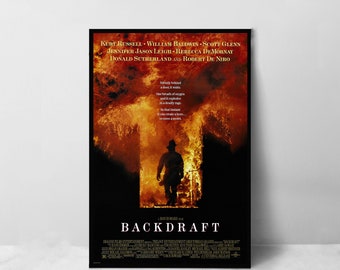 Backdraft Movie Poster - High Quality Canvas Art Print - Room
