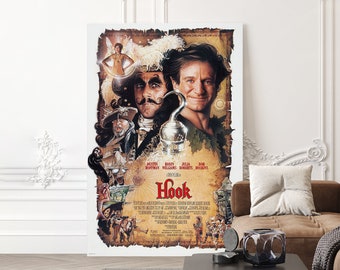 Hook Movie Poster - High Quality Canvas Art Print - Room