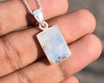 Top Grade Natural Scenic Dendrite Agate Pendant, 925 Sterling Silver Pendant, Shazar Gemstone Silver Jewelry, Shazar Jewelry, Gift For Her.