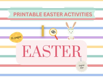 I SPY EASTER, printable kids activity for easter, find the bunny, eye coordinate kids activity, counting materials , educational for kids