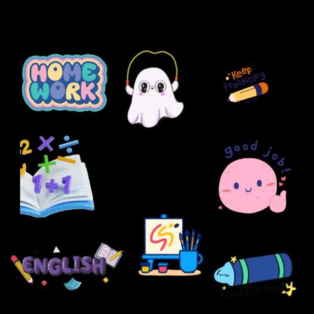 40 School Digital Clipart /motivational Reward Stickers/ Pupil Stickers ...