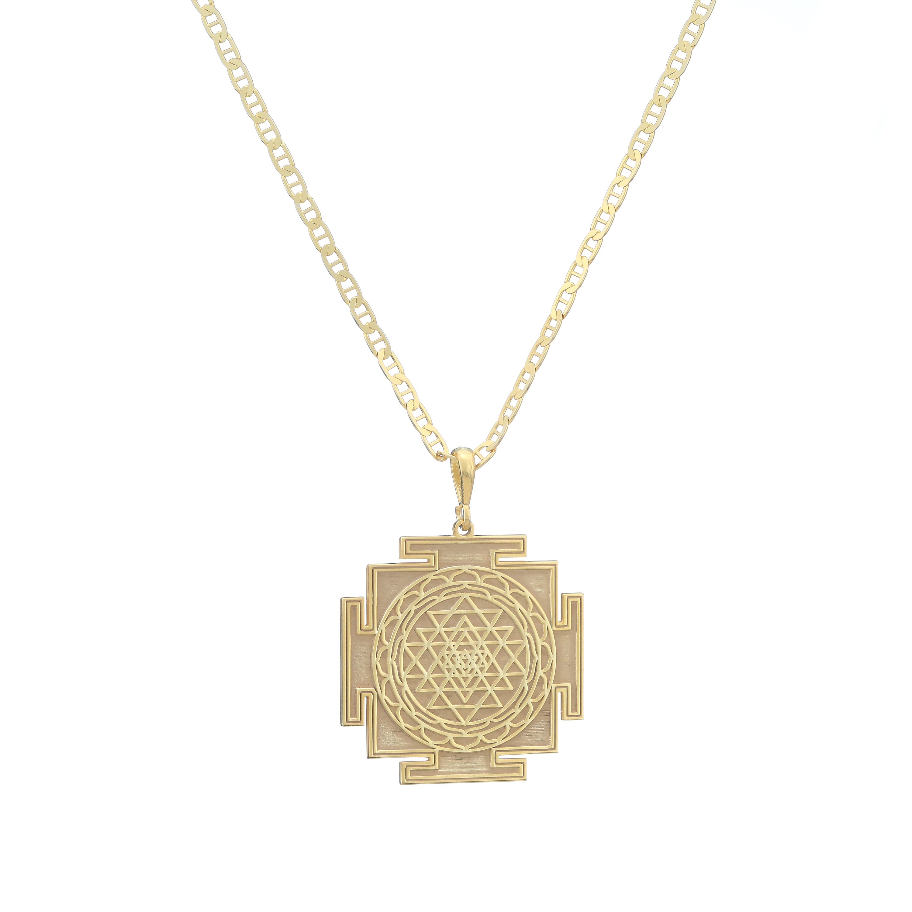 Cosmic Shri Yantra Gold Pendant Necklace -  Canada