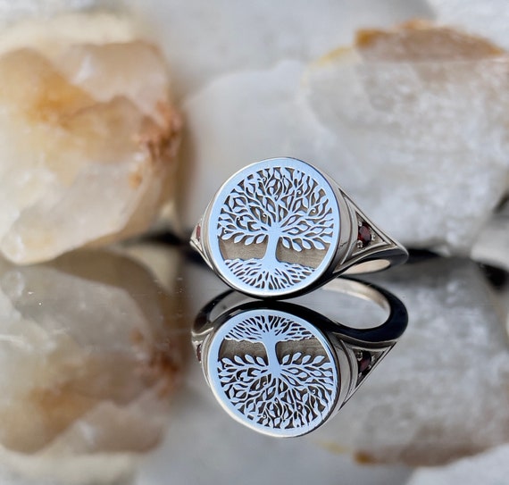 Tree of 2024 life birthstone ring