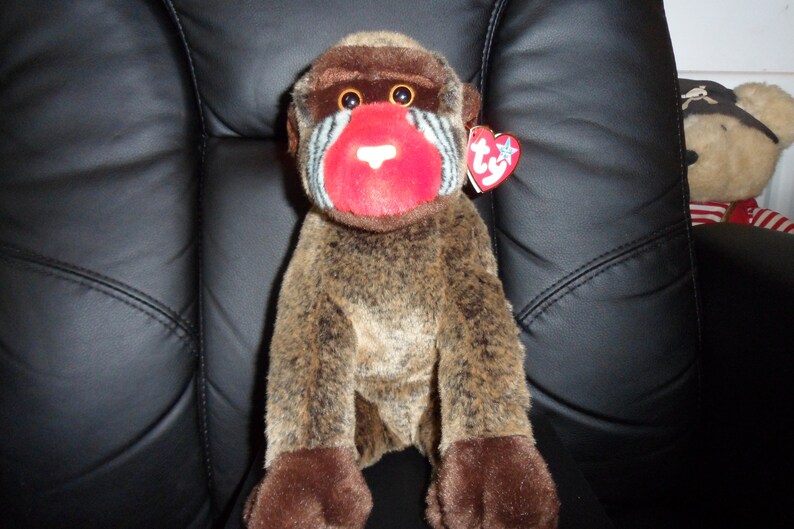 TY Beanie Original Buddy Cheeks the Monkey rare Etsy