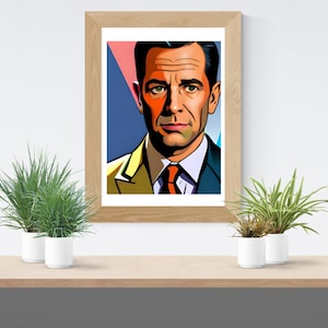 Pop art portraits, Colorful Pop Art Enhances Your Home Decor,Pop Stile Print,   Digital Download,  Wall Decor, Original Man gift
