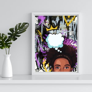 Graffiti, Graffiti Wall Art, Printable Wall Art, Procreate, Home Decor, New Home Gift, Instant Download, Contemporary Art