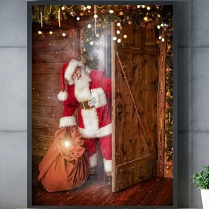Póster Premium de PAPÁ NOEL, Póster de Feliz Navidad, Vacaciones de fin de año, Arte de pared navideño, Póster de Papá Noel, Póster navideño