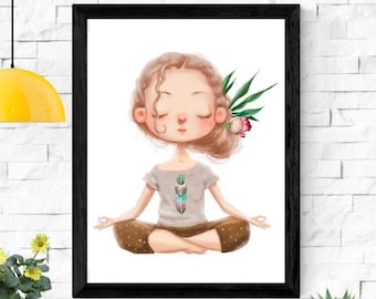 Yoga Poster - Premium Meditation, Yoga Decor, Zen Poster, Yoga Poster, Motivation, Positive Thoughts, Wall Art, Yoga Teacher Gift