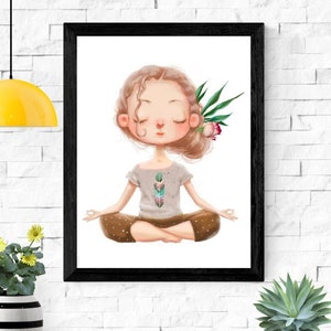 Poster Yoga - Meditazione Premium, Decorazione Yoga, Poster Zen, Poster Yoga, Motivazione, Pensieri Positivi, Arte Murale, Regalo per Insegnanti di Yoga