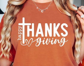 Happy Thanksgiving SVG PNG, Pumpkin Spice Svg, Religious Thanksgiving Svg, Friendsgiving Svg, Thankful Vibes Svg, Fall Svg, Gobble Svg
