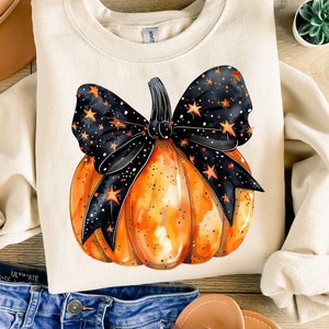 Retro Halloween png, Coquette Stars Bow Png, Halloween Coquette Bow Pumpkin PNG, Spooky Mama png, Fall Png, Pumpkin Patch Girly Png