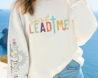 Spirit Religious SVG PNG, Elegant Boho Christian Quote Png, Sleeve Shirt Design Png, Spirit Lead Me Christian Svg, Saying Sun Waves Svg Png