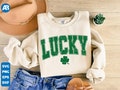 Lucky Varsity Png, St Patrick's Day Png, Retro Shamrock Png, Lucky png, St. Paddy's Day Svg, Retro St Patricks, Clover Svg, Digital Download