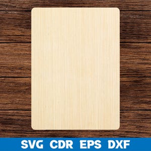 May include: A blank, light brown wooden sign with a wood grain texture. The sign is rectangular and has a smooth surface.