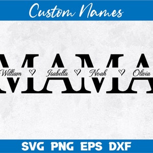 Mamá SVG, Madre svg, Día de la Madre SVG, Mamá marco de nombre dividido svg, Mamá Monograma Svg, Mamá Silueta Svg, Mamá cortar archivo, Mamá Esquema, Mamá Png