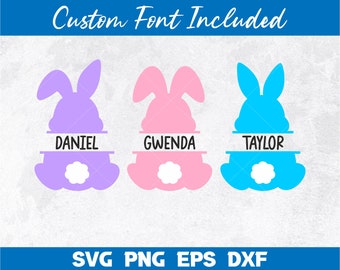 Easter bunny Svg, Bunny svg, Easter svg, Rabbit svg, bunny rabbit svg, Easter monogram svg, Bunny Monogram svg, Bunny Name Frame Svg, Cricut