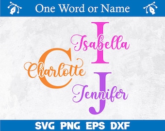 Custom Initial Name Svg, Custom Name Svg, Custom Name Calligraphy, Split Monogram Png, Custom name Png, Text svg, Custom named cutting file