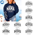 This Mama\/Grandma\/Nana Wears Her Heart on Her Sleeve Svg, Mama Bundle, Mother's Day, Custom Kids Names, Mama Heart Svg, Mom Sweatshirt Svg
