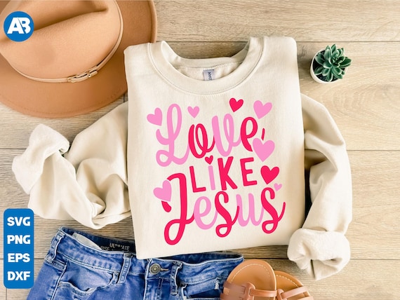 Love like Jesus Coquette Png, Christian Valentines Png, Valentine's Day Svg, Valentine Heart Png, Retro Valentine Png, Jesus valentine Png