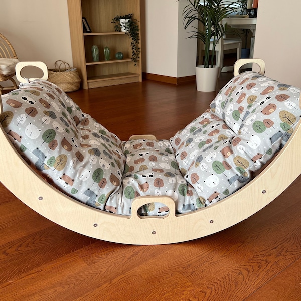 Kletter Rocker Bogen Schaukel mit Glück in der Natur Design Kissen für Kleinkind, Kletterrutsche für Bogen Spielzeug