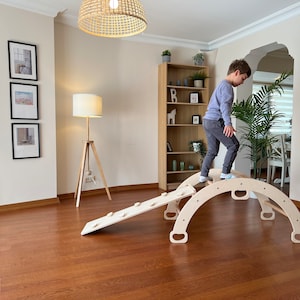 Arch Rocker Swing set for toddler, wooden toys, design pillow with arch, indoor development toys