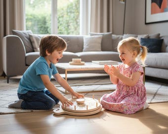 Wooden Wheel of Fortune Game: Montessori Learning Toy