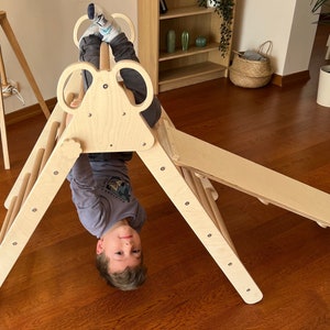 Folding Wooden Climbing Triangle: Montessori Toddler Gym