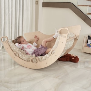 Gymnase d'intérieur en bois pour bébé, meubles Montessori, enfants Waldorf