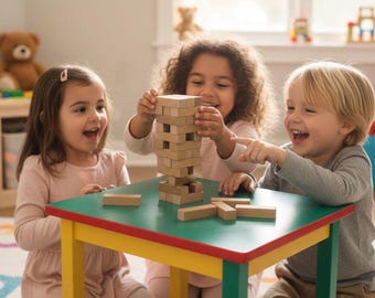 Spel Tumbling Tower | MDF-stapelset voor houten blokken