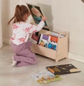 Montessori bookshelf | Birch wood modern furniture bookcases for kids | Nursery shelves for toddler