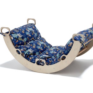 Climbing arch triangle 4in1 set for toddler Wooden Swing Rocker Birthday gift for Toddler