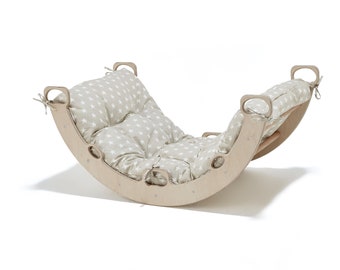 Montessori-klimbogenset: kussen van biologisch katoen, schommelschommel
