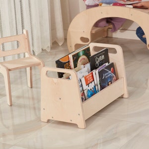 Estantería Montessori de tamaño mediano / estanterías modernas para niños pequeños / estantes medianos regalo de cumpleaños