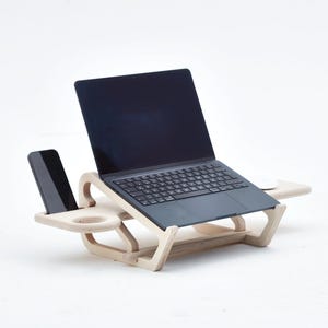 Versatile Wooden Laptop Stand – Adjustable and Portable Notebook Stand for Home Office or Desk - Best Gift