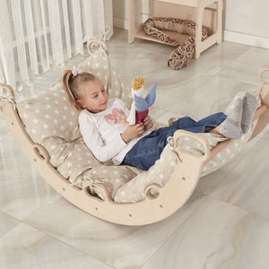 Juego de escalada Montessori de gran tamaño, regalo de cumpleaños para bebés y niños pequeños, juguetes de columpio de madera