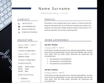 Professional CV and Cover Letter