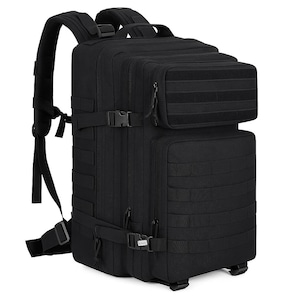 Tactical Backpack 45L  Hiking Camping Rucksack, Military MOLLE Pack, Survival Bug Out Bag, Water-Resistant Outdoor Gear, Large Travel Pack.
