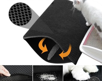 Cat Litter Box Mat, Double Layer, Waterproof, Non-Slip Sand Cat Pad, Pet Gifts, Pet Accessories
