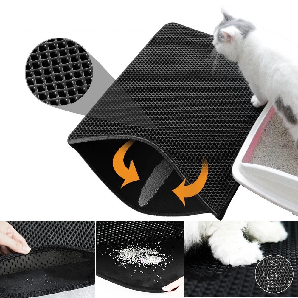 Petlike Pet Feeding Mat for Large Dogs and Cats, Non-Slip and Waterproof  Large Dog Bowl Mat for Food and Water, Easy to Clean(Exclude Bowl…