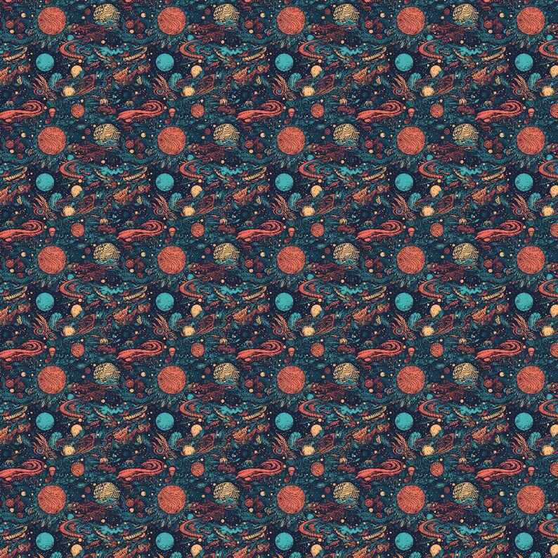 Maximalis Cosmic Pattern Digital Paper Cosmic Seamless - Etsy