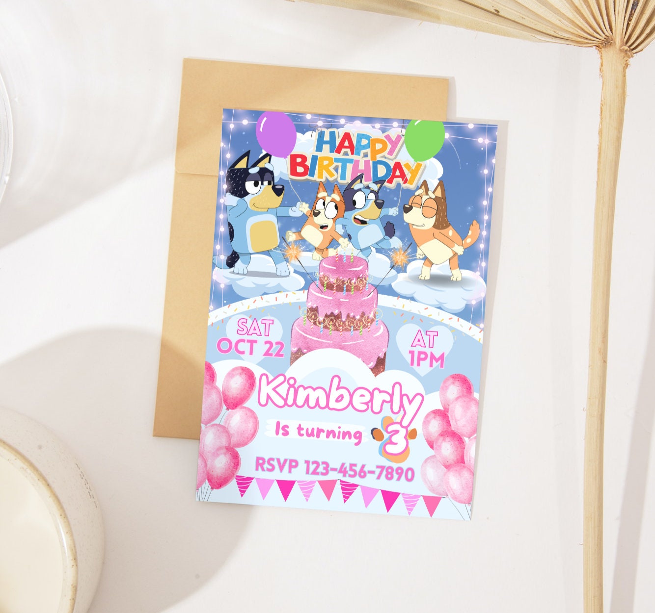Digital Bluey Invitation File