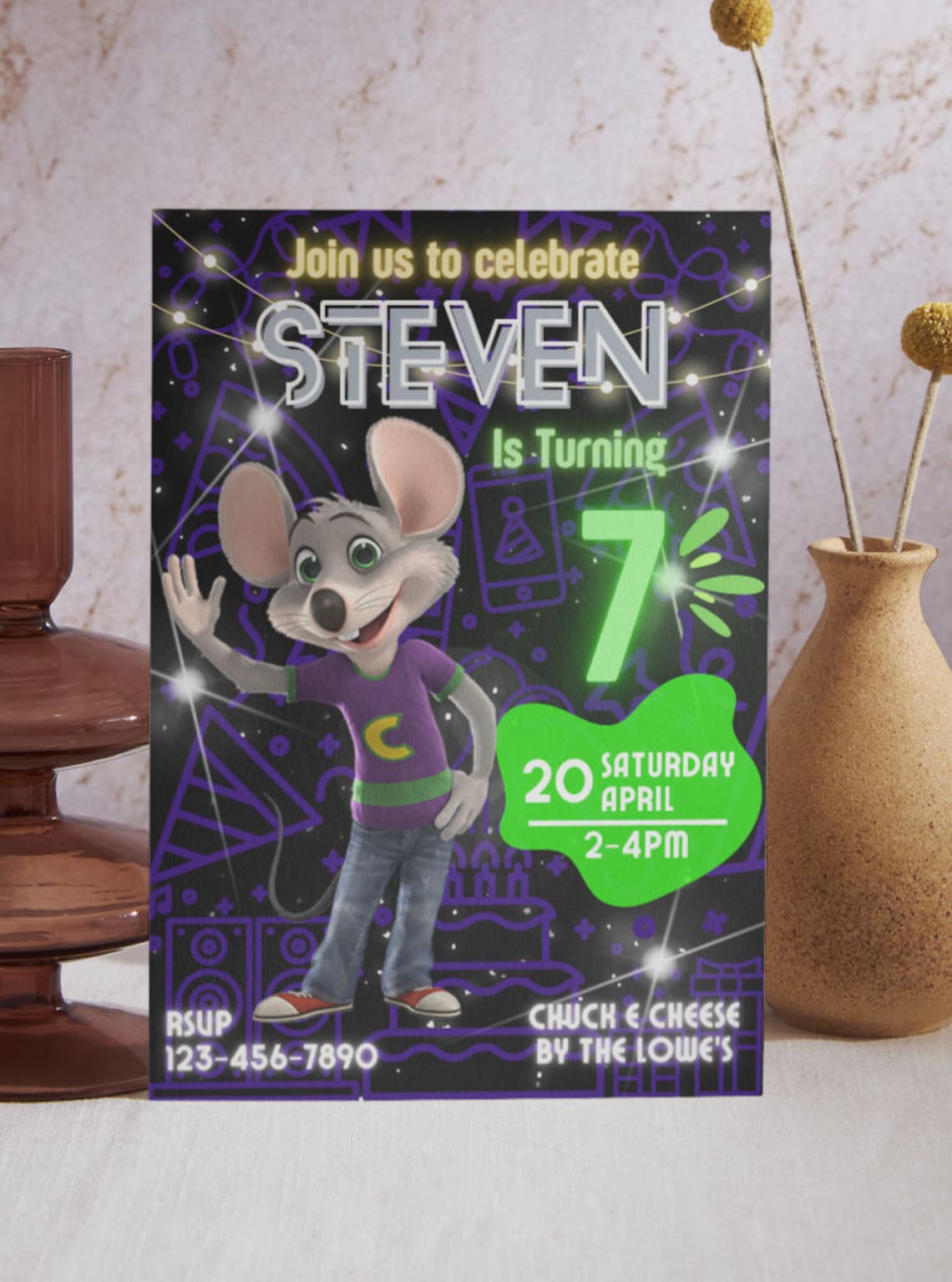 Chuck E Cheese Birthday Invitations Printable Chuck E Cheese Party
