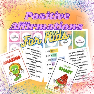 Affirmations for Kids Bundle, I Am Affirmations, Playroom Poster, Classroom Affirmations Poster, Homeschool Decor, Digital Printable Art