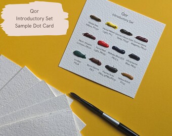 Qor Introductory Set 12-Colour Watercolour Sample Dot Card