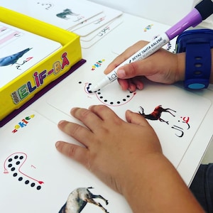 Arabic letters Montessori alphabet