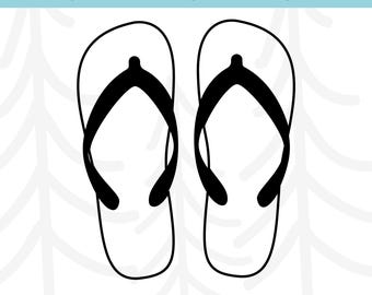 Flip Flop SVG | Summer Cut File for Cricut & Silhouette | Beach Design Download | Commercial License Included