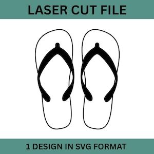 Flip Flops SVG-Datei für das Laserschneiden, Glowforge Sommer Dekor Design, kommerzielle Lizenz inbegriffen