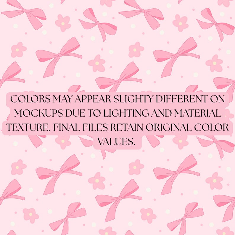 Pink Bow Seamless Pattern PNG | Valentine’s Day Bows Digital Paper | Girly Valentine Background | Commercial License Included image 10