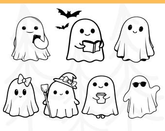 Halloween Ghost SVG Bundle | Ghost Cut Files for Cricut & Silhouette | Commercial License Included