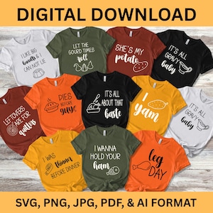 Thanksgiving SVG Bundle | Funny Thanksgiving Puns for Cricut & Silhouette | Commercial License Included